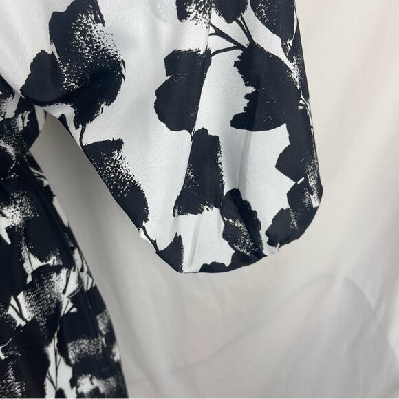 White House Black Market Floral Women's Feminine Blouson Dress NWOT Size M - Picture 8 of 14